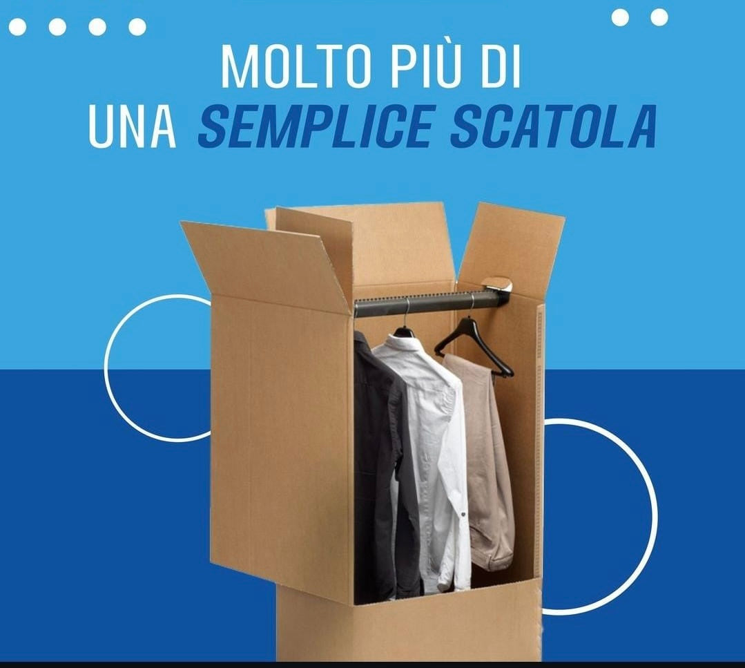 2 Scatole Cartoni Porta Abiti