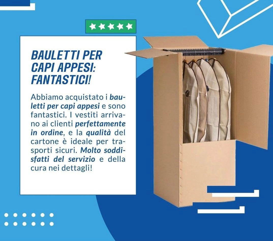 2 Scatole Cartoni Porta Abiti