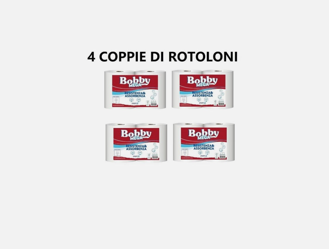 ROTOLONI DI CARTA 800 STRAPPI - 4 COPPIE