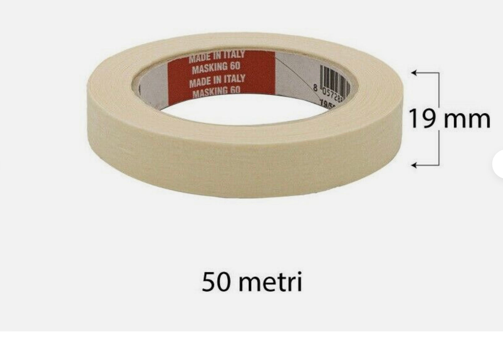 8 ROTOLI NASTRO CARTA GOMMATA 19 mm per 50 Metri ADESIVO PITTURA IMBALLAGGIO